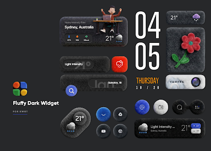 Fluffy Dark Widget - скриншот 2