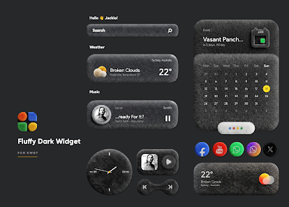 Fluffy Dark Widget - скриншот 3