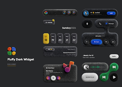Fluffy Dark Widget - скриншот 4