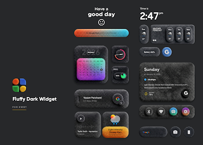 Fluffy Dark Widget - скриншот 5