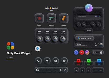 Fluffy Dark Widget - скриншот 6