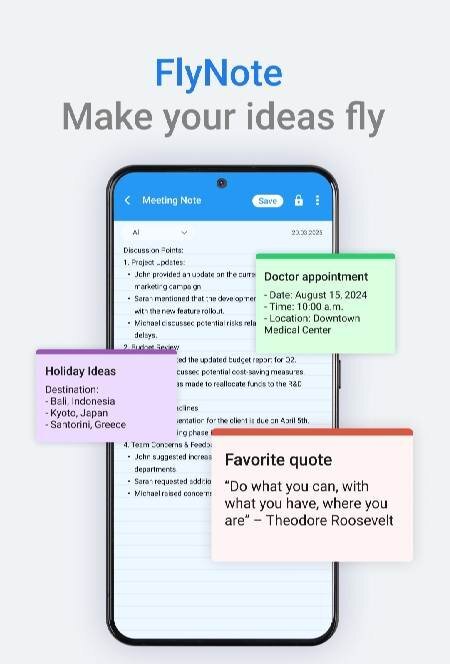 FlyNote - Notes, Notepad - скриншот 1