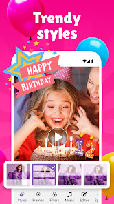 Happy Birthday Video Maker - скриншот 2