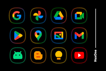 HuxOne Dark - Icon Pack - скриншот 1
