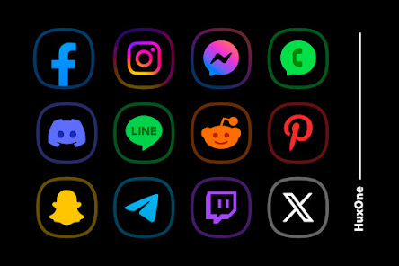 HuxOne Dark - Icon Pack - скриншот 2