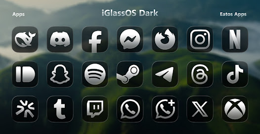 iGlassOS Dark - Icon Pack - скриншот 1