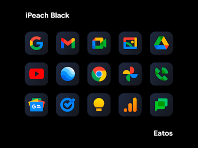 iPeach Black - Icon Pack - скриншот 1