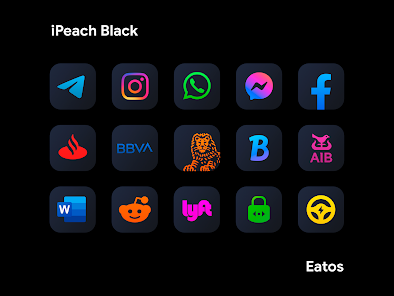 iPeach Black - Icon Pack - скриншот 2