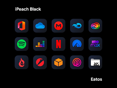 iPeach Black - Icon Pack - скриншот 3