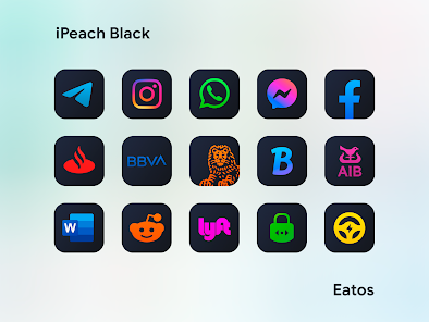 iPeach Black - Icon Pack - скриншот 6