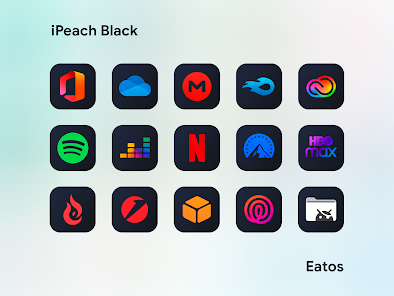 iPeach Black - Icon Pack - скриншот 7