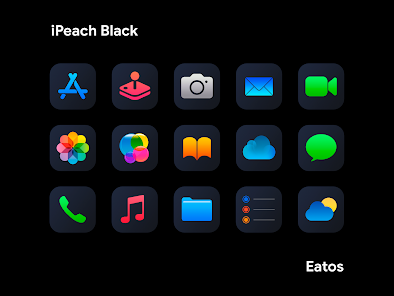 iPeach Black - Icon Pack - скриншот 8