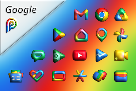 Pixly Limitless 3D - Icon Pack - скриншот 1