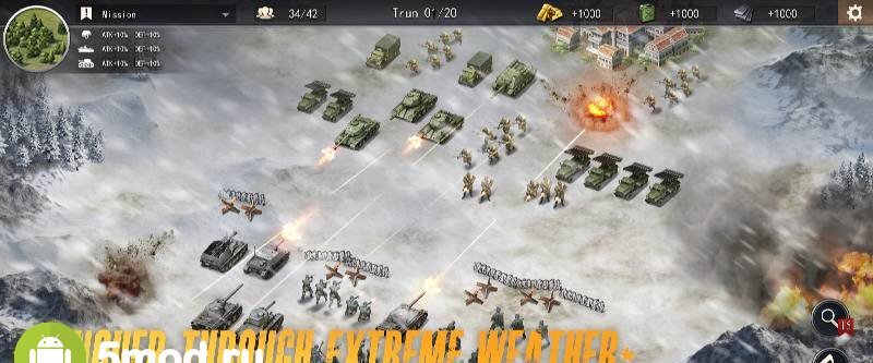 World War 2：Strategy Battle 997 Mod (Unlimited Money/Medals) - скриншот 3