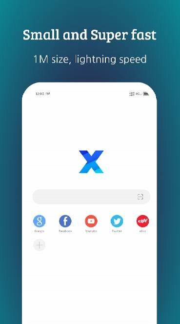 XBrowser - Super fast and Powerful - скриншот 1